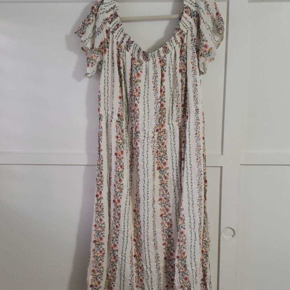 Floral off the shoulder dress